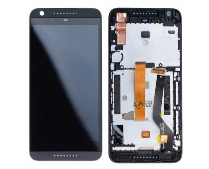 Display for HTC 626G Desire Dual Sim + touchscreen. black, with the front panel black