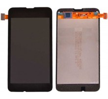 Дисплей для Nokia 530 Lumia + touchscreen, чёрный, с передней панелью, оригинал (Китай)