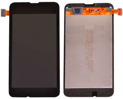 Дисплей для Nokia 530 Lumia + touchscreen, чёрный, с передней панелью, оригинал (Китай)