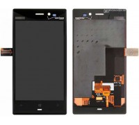 Дисплей для Nokia 928 Lumia (Verizon) + touchscreen, чёрный, с передней панелью, оригинал (Китай)