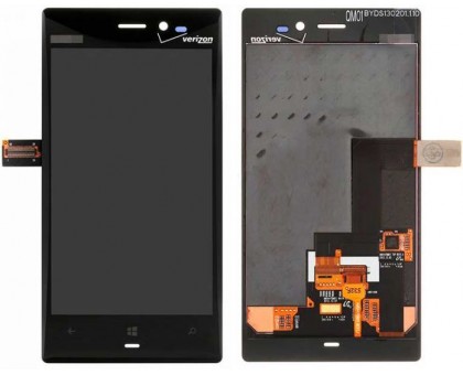 Дисплей для Nokia 928 Lumia (Verizon) + touchscreen, чёрный, с передней панелью, оригинал (Китай)