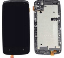 Дисплей HTC 500 Desire/506e + тачскрин (сенсор), черный, в рамке