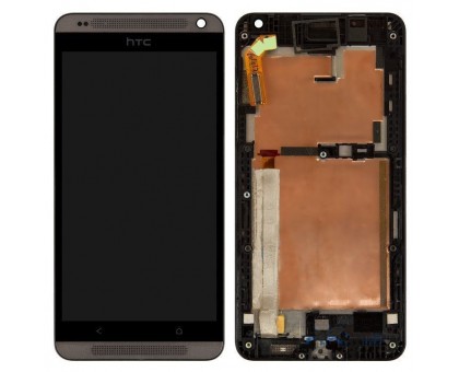 Дисплей HTC 700 Desire Dual Sim + тачскрін (сенсор), чорний, в рамці