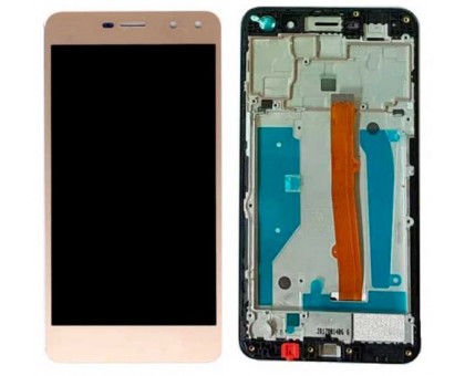 Lcd Huawei Y5 2017 / Y5 III 2017 / Y6 2017 + touch-screen (sensor), white, with a silver frame