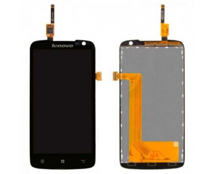 Дисплей Lenovo S820 + тачскрин (сенсор), черный, оригинал , #Synaptics