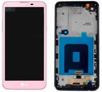 Lcd LG K500N X Screen / K500 X View Dual Sim + touchscreen (sensor), black, in gold frame, original