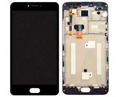 Lcd Meizu M3 Note M681H + touchscreen (sensor), black, in frame