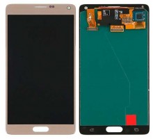 Дисплей Samsung N910H Galaxy Note 4 + тачскрин (сенсор), золотистый, Bronze Gold, оригинал , переклеено стекло