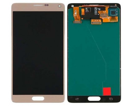Дисплей Samsung N910H Galaxy Note 4 + тачскрін (сенсор), золотистий, Bronze Gold, оригінал, переклеїти скло