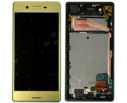 Дисплей Sony F5121 Xperia X/F5122 + тачскрин (сенсор), золотистый, в рамке, оригинал