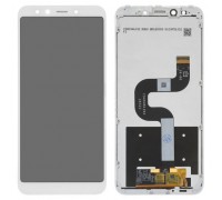 Дисплей Xiaomi Mi A2 /Mi 6x + тачскрин (сенсор), белый, в рамке