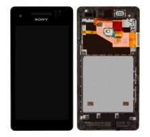 Дисплей для Sony LT25i Xperia V + touchscreen, чёрный, с передней панелью