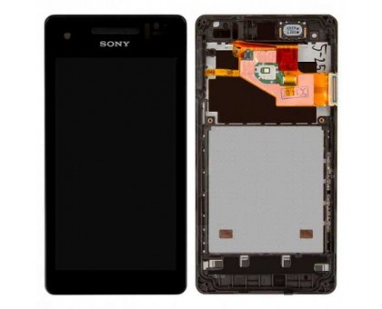 Дисплей для Sony LT25i Xperia V + touchscreen, чёрный, с передней панелью