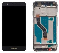 Дисплей Huawei P10 Lite WAS-LX1A + тачскрін (сенсор), чорний, в рамці сірого кольору, Graphite Black