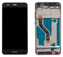 Дисплей Huawei P10 Lite WAS-LX1A + тачскрин (сенсор), черный, в рамке серого цвета, Graphite Black
