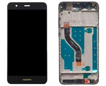Дисплей Huawei P10 Lite WAS-LX1A + тачскрін (сенсор), чорний, в рамці сірого кольору, Graphite Black