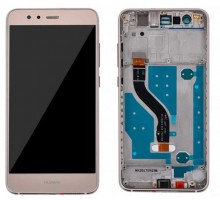 Дисплей Huawei P10 Lite WAS-LX1A + тачскрин (сенсор), золотистый, в рамке, Platinum Gold