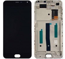 Дисплей Meizu M2 /M2 mini M578 + тачскрин (сенсор), черный, в рамке, большая микросхема, 6 x 6 mm