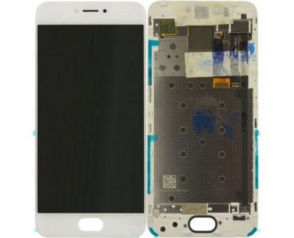 Дисплей Meizu Pro 6 M570H / Pro 6s + тачскрін (сенсор), білий, в рамці, TFT, копія