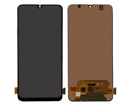 Дисплей Samsung A705F Galaxy A70 + тачскрин (сенсор), черный, Amoled, оригинал , переклеено стекло