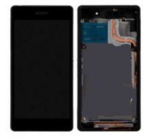 Дисплей Sony D6502 Xperia Z2 L50W/D6503 + тачскрин (сенсор), черный, в рамке, оригинал