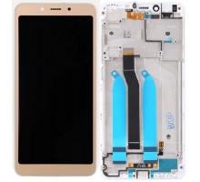 Дисплей Xiaomi Redmi 6/Redmi 6A + тачскрин (сенсор), золотистый, в рамке, без датчика приближения и освещения
