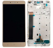 Дисплей Xiaomi Redmi Note 4, MediaTek + тачскрин (сенсор), золотистый, в рамке