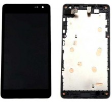 Дисплей для Microsoft 535 Lumia Dual Sim + touchscreen (CT2S1973FPC-A1-E), чёрный, с передней панелью, оригинал (Китай)