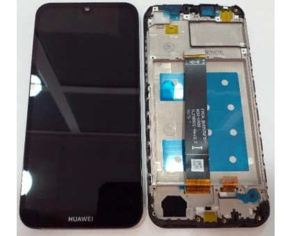 Дисплей Honor 8S/Huawei Y5 2019/Y6s 2019 + тачскрин (сенсор), черный, в рамке, оригинал