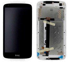 Дисплей HTC 526G Desire Dual Sim + тачскрин (сенсор), черный, в рамке белого цвета