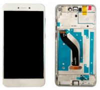 Дисплей Huawei P8 Lite 2017/P9 Lite 2017/Nova Lite 2016/Honor 8 Lite/GR3 2017 + тачскрин (сенсор), белый, в рамке