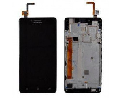 Дисплей Lenovo A6010 + тачскрін (сенсор), чорний, в рамці, оригінал
