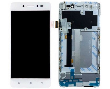 Дисплей Lenovo S90 Sisley + тачскрин (сенсор), белый, в рамке, Amoled, оригинал
