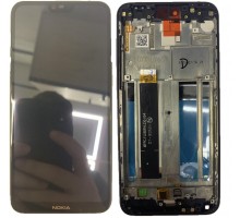 Дисплей Nokia 6.1 Plus/X6 2018 + тачскрин (сенсор), черный, в рамке, оригинал