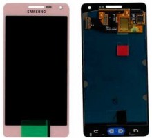 Дисплей Samsung A500H Galaxy A5 2015/A500F + тачскрин (сенсор), розовый, Soft Pink, Amoled, оригинал 100%, GH97-16679E