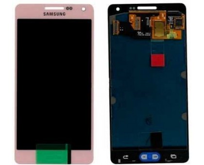 Дисплей Samsung A500H Galaxy A5 2015/A500F + тачскрин (сенсор), розовый, Soft Pink, Amoled, оригинал 100%, GH97-16679E