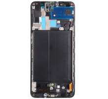 Дисплей Samsung A705F Galaxy A70 + тачскрин (сенсор), черный, в рамке, Amoled, оригинал , переклеено стекло