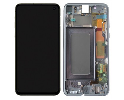Дисплей Samsung G970F Galaxy S10e + тачскрін (сенсор), чорний, в рамці, Prism Black, Amoled, оригінал