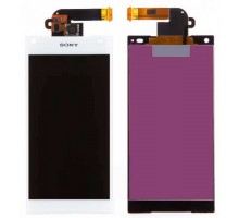 Дисплей Sony E5803 Xperia Z5 Compact/E5823 + тачскрин (сенсор), белый, оригинал