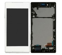 Дисплей Sony E6603 Xperia Z5/E6653 + тачскрин (сенсор), белый, в рамке, оригинал
