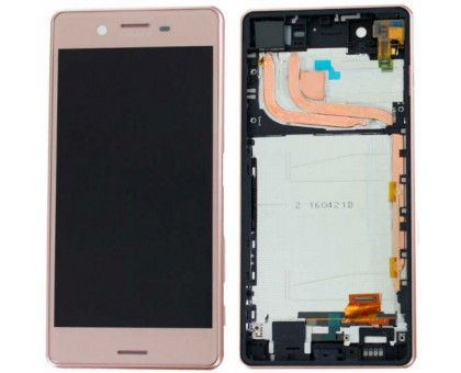 Дисплей Sony F8131 Xperia X Performance/F8132 + тачскрин (сенсор), розовое золото, Rose Gold, в рамке, оригинал