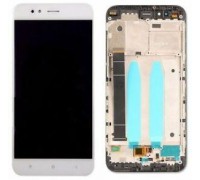 Дисплей Xiaomi Mi A1 / Mi 5x + тачскрін (сенсор), білий, в рамці, оригінал