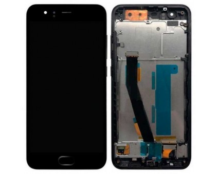 Дисплей Xiaomi Mi6 + тачскрин (сенсор), черный, со шлейфом сканера отпечатка пальца (Touch ID) в рамке, оригинал