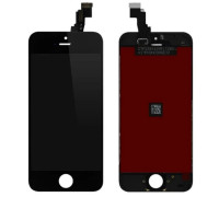 Дисплей iPhone 5C + тачскрин (сенсор), черный, копия , Longteng (LT)