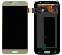 Дисплей для Samsung G920F Galaxy S6 + touchscreen, золотистий, оригінал (Китай)