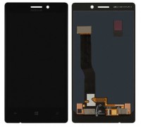 Дисплей для Nokia 925 Lumia + touchscreen, чёрный, с передней панелью, оригинал (Китай)