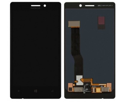 Дисплей для Nokia 925 Lumia + touchscreen, чёрный, с передней панелью, оригинал (Китай)