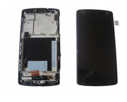 Дисплей для LG Nexus 5 D820 / D821 / D822 + сенсорний екран, чорний, з передньою панеллю