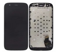 LCD for Motorola XT1032 Moto G / XT1033 / XT1036 + touchscreen, black, with the front panel