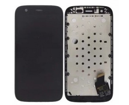 LCD for Motorola XT1032 Moto G / XT1033 / XT1036 + touchscreen, black, with the front panel